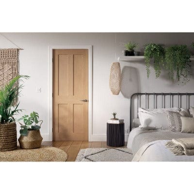 London Oak Pre-Finished 4 Panel Internal Door - 1981mm x 686mm - LPD Doors