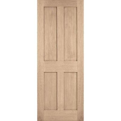 London Oak Pre-Finished 4 Panel Internal Fire Door FD30 - 1981mm x 838mm - LPD Doors