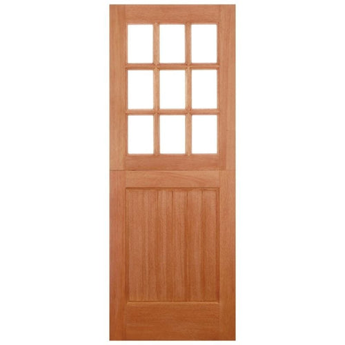LPD Stable Hardwood M&T Straight Top 9 Unglazed Light Panels External Door - All Sizes - LPD Doors