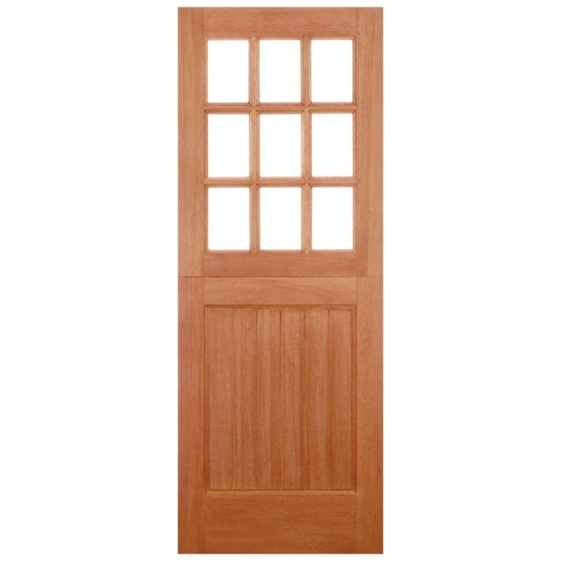 Stable Hardwood M&T Straight Top 9 Unglazed Light Panels External Door - 1981mm x 762mm - LPD Doors