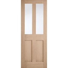 Load image into Gallery viewer, LPD London Oak Pre-Finished 2 Clear Light Panels Internal Door - All Sizes - Build4less
