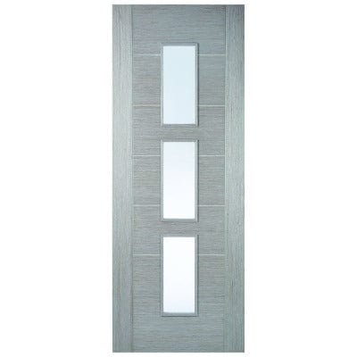 LPD Hampshire Light Grey 3 Light Panels Pre-Finished Internal Door - 1981mm x 686mm - LPD Doors
