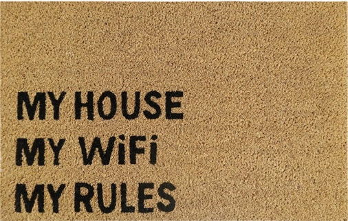 Doormat 60cm x 40cm - 'My House My WiFi My Rules' - Best4Trade-Retail Garden watering