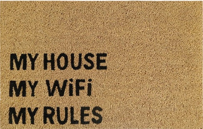 Doormat 60cm x 40cm - 'My House My WiFi My Rules' - Best4Trade-Retail Garden watering