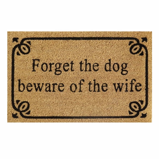 Doormat 60cm x 40cm - 'Forget The Dog Beware Of The Wife' - Best4Trade-Retail Garden watering