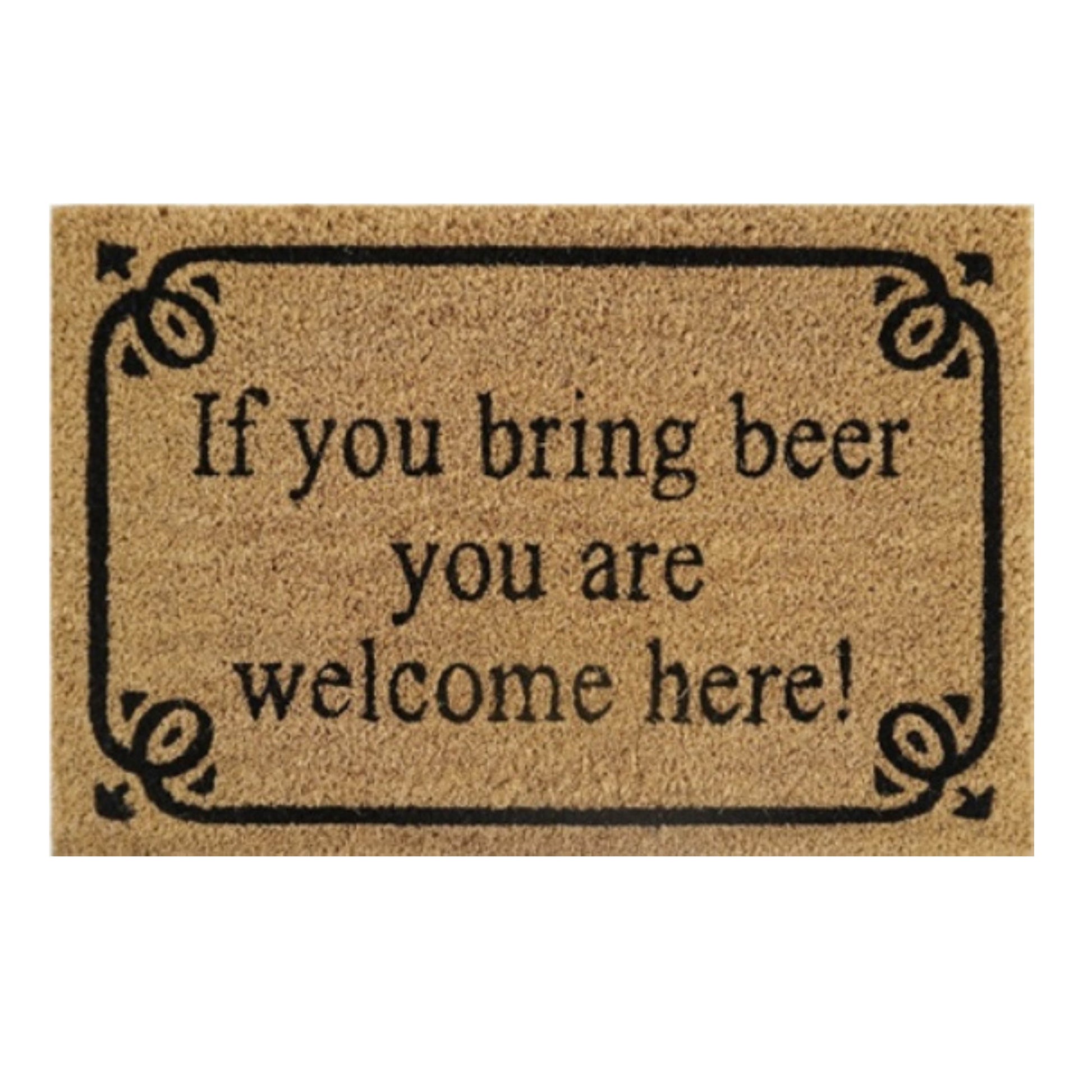Doormat 60cm x 40cm - 'If You Bring Beer You Are Welcome Here!' - Best4Trade-Retail Garden watering
