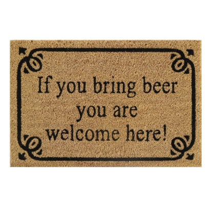 Doormat 60cm x 40cm - 'If You Bring Beer You Are Welcome Here!' - Best4Trade-Retail Garden watering