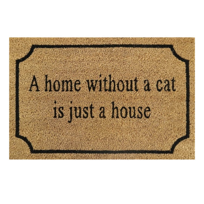 Doormat 60cm x 40cm - 'A Home Without A Cat Is Just A House' - Best4Trade-Retail Garden watering
