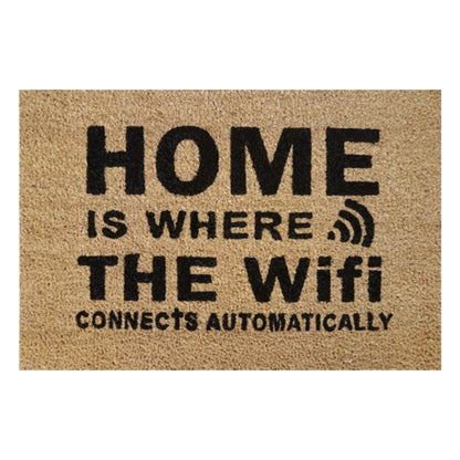 Doormat 60cm x 40cm - 'Home Is Where The WiFi Connects Automatically' - Best4Trade-Retail Garden watering