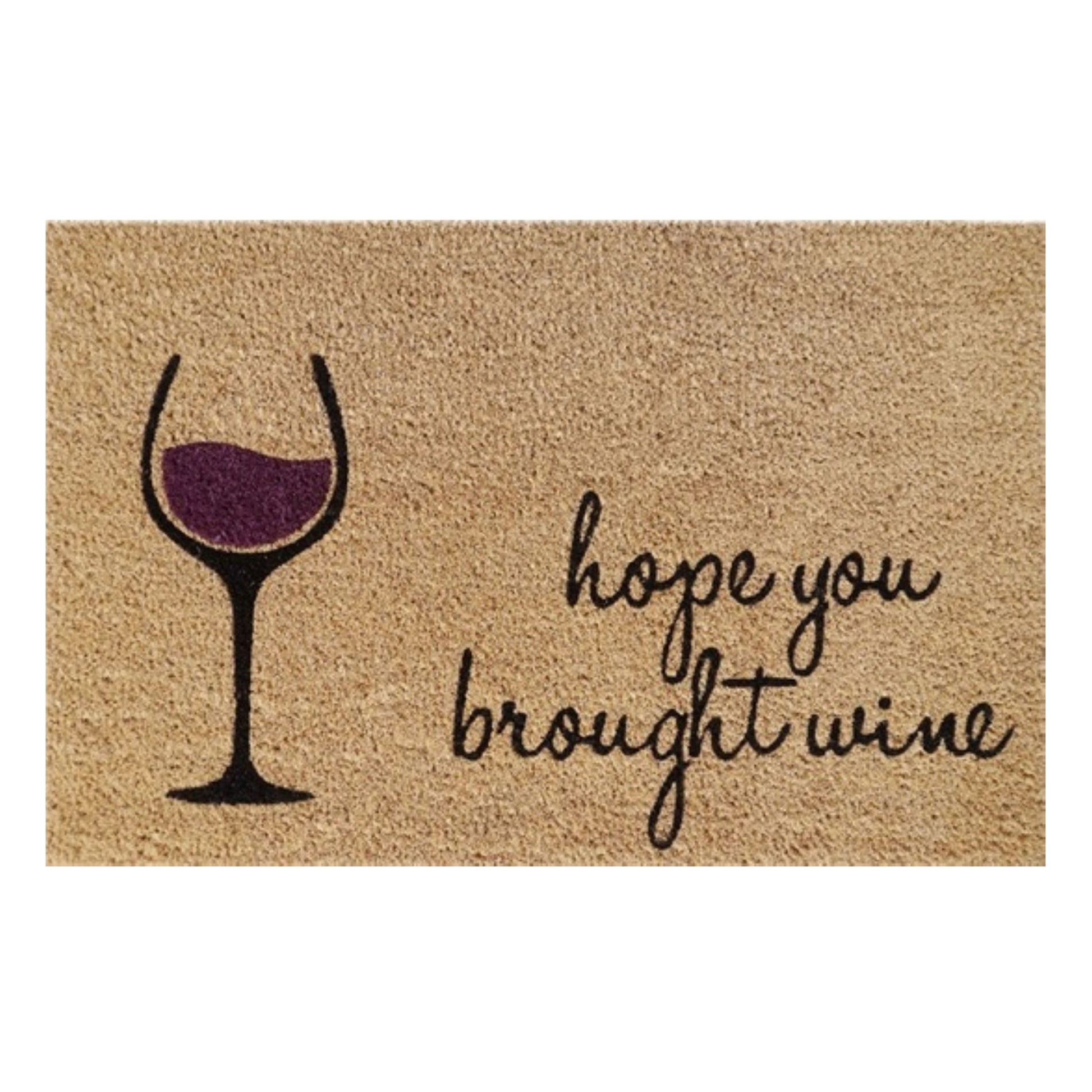 Doormat 60cm x 40cm - 'Hope You Brought Wine' - Best4Trade-Retail Garden watering