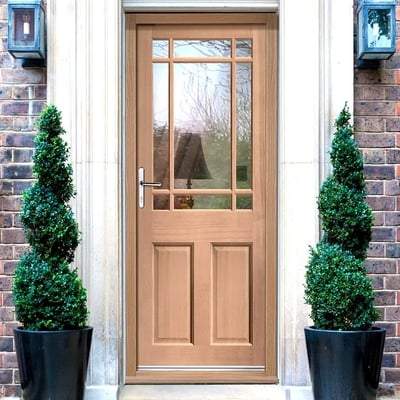 Warwick Hardwood M&T 9 Unglazed Light Panels External Door - 2032mm x 813mm - LPD Doors