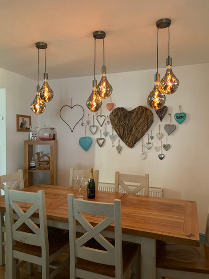 Double Cluster Pendant Light | 2 Drop Kitchen Island, Hallway & Dining Lighting UK