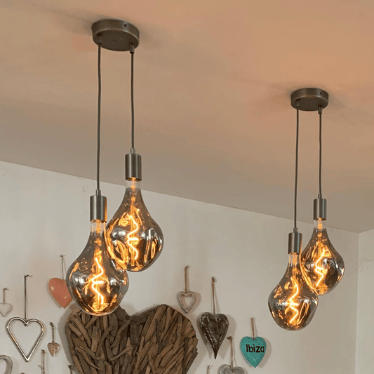 Double Evo Cluster Pendant Light | 2 Drop Kitchen Island, Bedside & Hallway Lighting UK - MooBoo Home Lighting