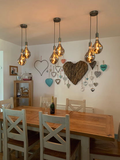 Double Evo Cluster Pendant Light | 2 Drop Kitchen Island, Bedside & Hallway Lighting UK