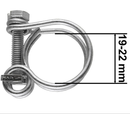 Double Wire Hose Clamp Galvanised 19mm-22mm - Best4Trade-Retail Tech Hose & Fittings