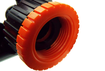 Two Way Tap Splitter Orange/Black with Valves - Best4Trade-Retail Garden watering