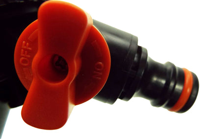 Two Way Tap Splitter Orange/Black with Valves - Best4Trade-Retail Garden watering