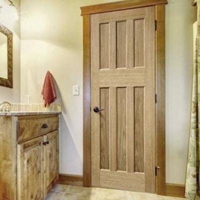 Oak 60's Style Panelled Un-Finished Internal Fire Door FD30 - 1981mm x 762mm - LPD Doors