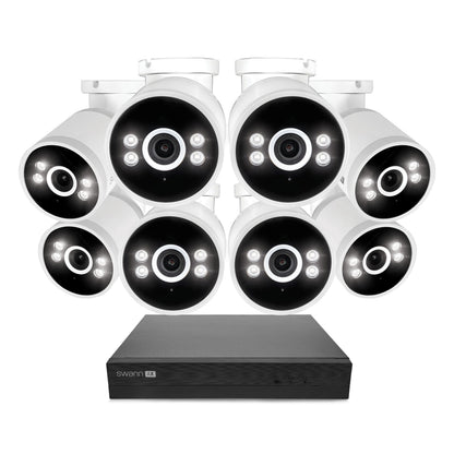 Swann AdvancedX 4K 2TB 16-Channel Wired PoE NVR CCTV with 8 Bullet Camera Kit