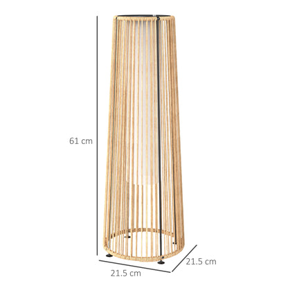 Outsunny Patio Garden Solar Powered Lights Woven Resin Wicker Lantern Auto On/Off