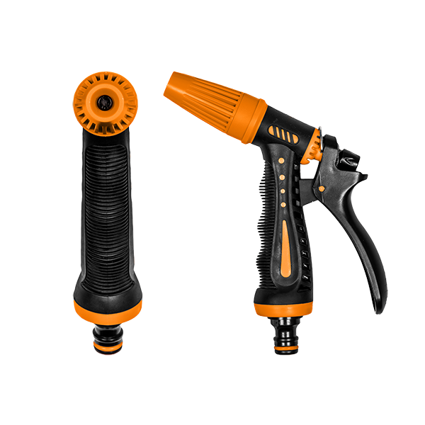 Hose Gun Water Sprayer Adjustable Black Orange - Best4Trade-Retail Garden watering