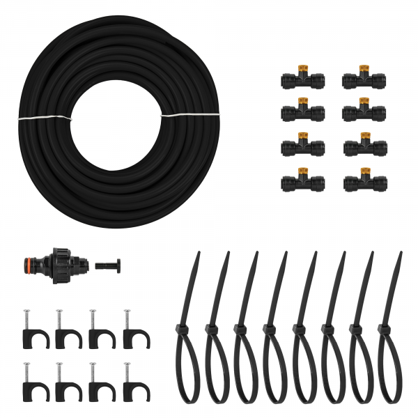 Garden Water Mist Kit, Black/Orange, 15m - Best4Trade-Retail Garden watering