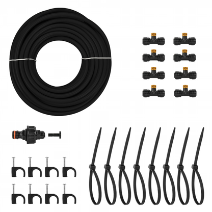 Garden Water Mist Kit, Black/Orange, 15m - Best4Trade-Retail Garden watering