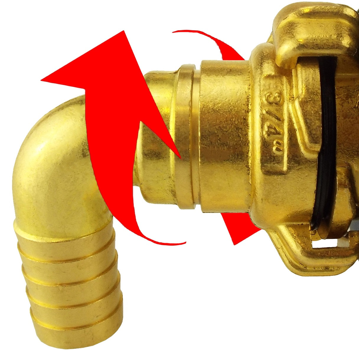 Claw Brass - Swivel Elbow 1" Hose - Best4Trade-Retail Tech Hose & Fittings