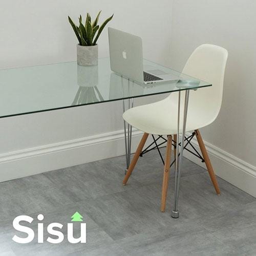 SISU Dryback Elegant Concrete Vinyl Flooring Tiles - 457mm x 457mm (20 Pack) - EnviroBuild