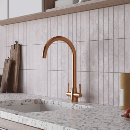 Lusso Twin Lever Kitchen Tap - All Colours - Ellsi