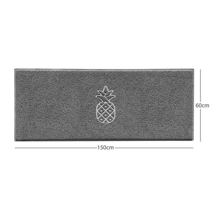 Embossed Pineapple Grey Spaghetti Door Mat