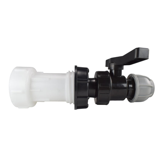 IBC Extender with 2” S60X6 Cap and 25mm MDPE Valve - Best4Trade-Retail Garden watering
