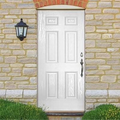 Colonial White GRP Pre-Finished 6 Panel External Door - 2032mm x 813mm - LPD Doors