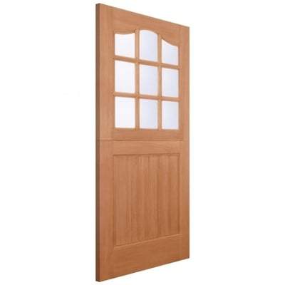 Stable Hardwood M&T 9 Double Glazed Clear Light Panels External Door - 1981mm x 762mm - LPD Doors