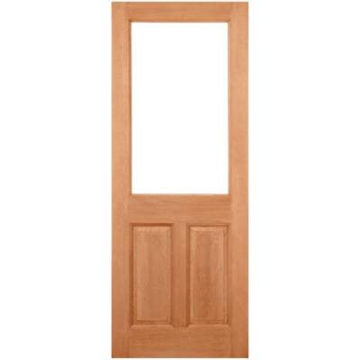 2XG Hardwood M&T 1 Double Glazed Clear Light Panel External Door - 2032mm x 813mm - LPD Doors
