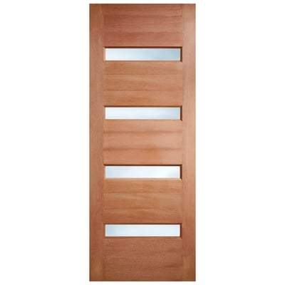 Balham Hardwood M&T 4 Double Glazed Frosted Light Panels External Door - 2032mm x 813mm - LPD Doors