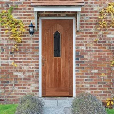 Westminster Hardwood M&T 1 Double Glazed Lead Light Panel External Door - 1981mm x 762mm - LPD Doors