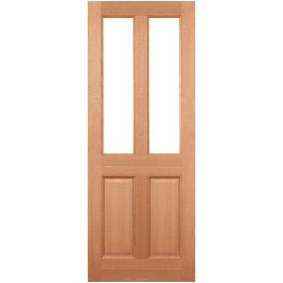 Malton Hardwood Dowelled 2 Double Glazed Frosted Light Panels External Door - 1981mm x 762mm - LPD Doors