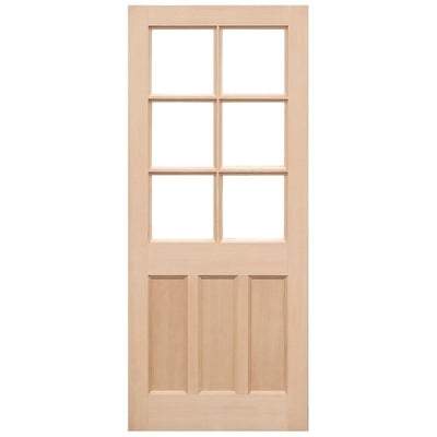 Hemlock KXT 6 Unglazed Light Panels External Door - 1981mm x 838mm - LPD Doors