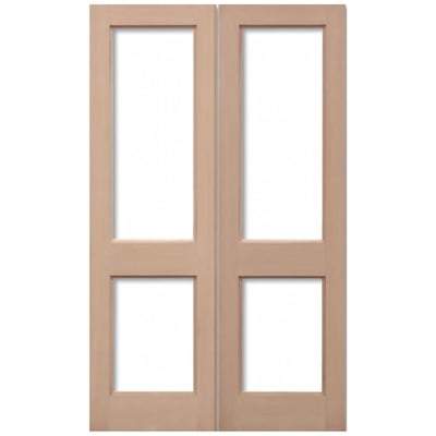 Hemlock 2XGG 4 Unglazed Light Panels Pair External Doors - 1981mm x 915mm - LPD Doors