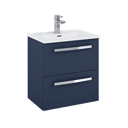 Aquatrend - 2 Drawer Wall Hung Base Unit & Basin - All Colours - Aqua Bathrooms