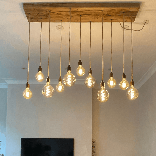 Flush Mount Cluster Pendant Light | Stairwell & Dining Lighting with Long Drops - MooBoo Home