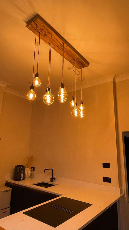 Flush Mount Cluster Pendant Light | Stairwell & Dining Lighting with Long Drops