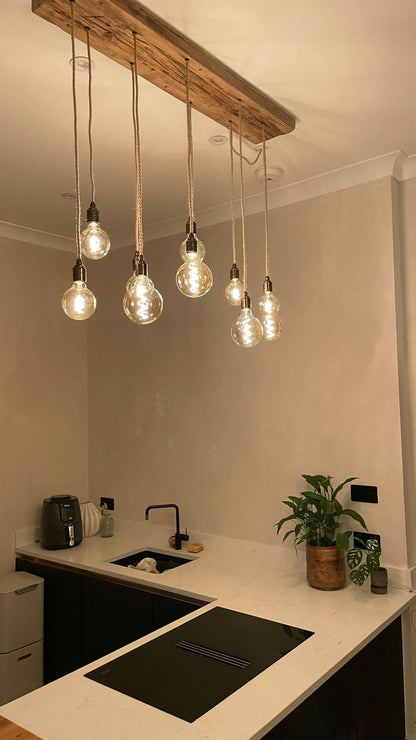 Flush Mount Cluster Pendant Light | Stairwell & Dining Lighting with Long Drops