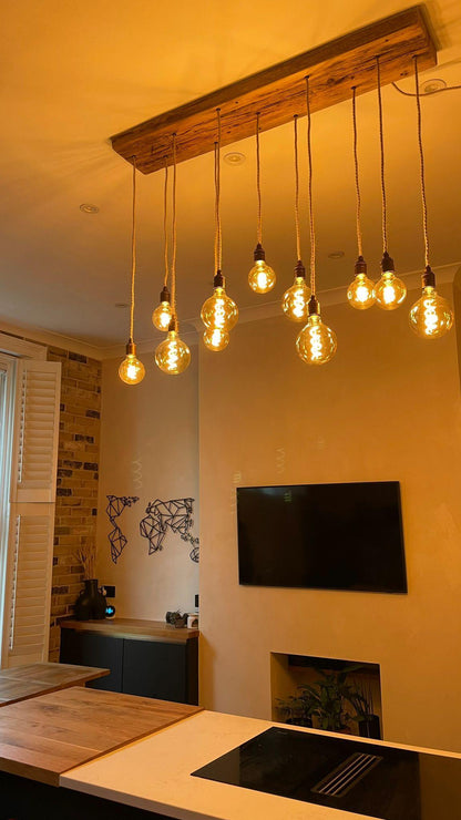Flush Mount Cluster Pendant Light | Stairwell & Dining Lighting with Long Drops
