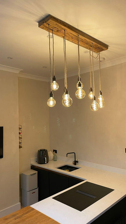 Flush Mount Cluster Pendant Light | Stairwell & Dining Lighting with Long Drops