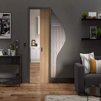 Flusso Pocket Door Single Set Interior Door - 2040mm x 826mm - LPD Doors