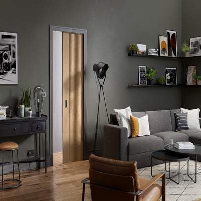 Flusso Pocket Door Single Set Interior Door - 1981mm x 686mm - LPD Doors