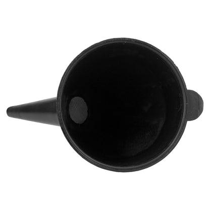 Angled Car Fuel Funnel with Filter, Black