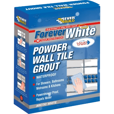 Everbuild Forever White Powder Wall Tile Grout x 3Kg (White) - Everbuild